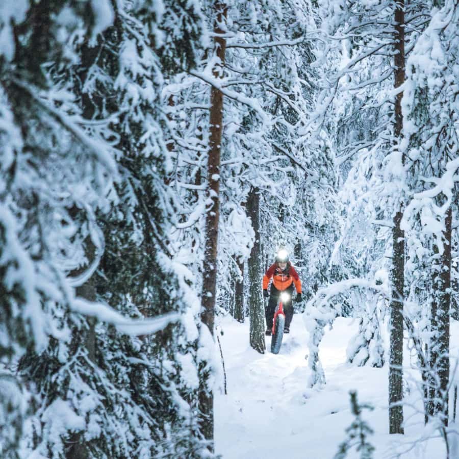 electronic bike in lapland snow perfect for teens in Lapland
